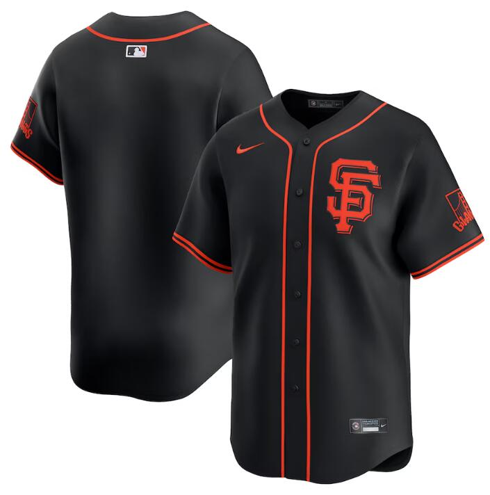 Men's San Francisco Giants Blank Lee Black 2024 Alternate Limited Stitched Baseball Jersey